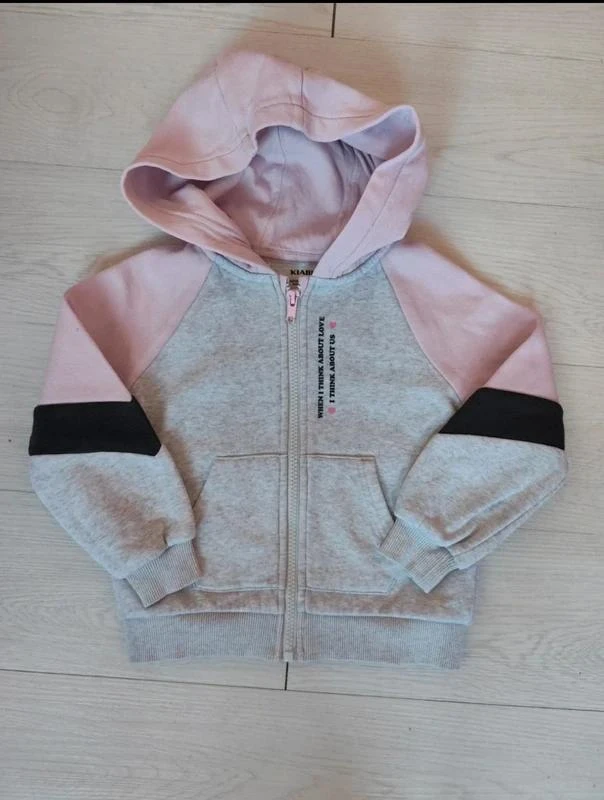 Suéter com zíper cinza e rosa 🦄 Tamanho 4 anos 🦄 Kiabi – photo 2